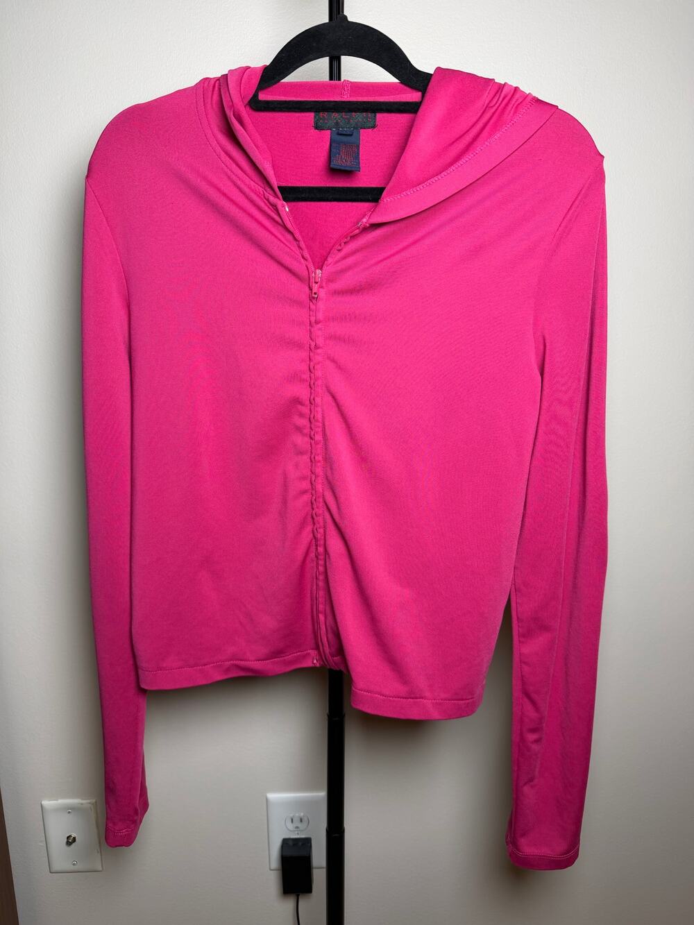 Full Zip RRL Ralph by Ralph Lauren Athletic Workout Jacket Pink Size Medium